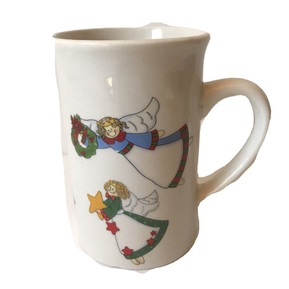 Royal Norfolk colorful angels coffee mug‎ ceramic Christmas holiday